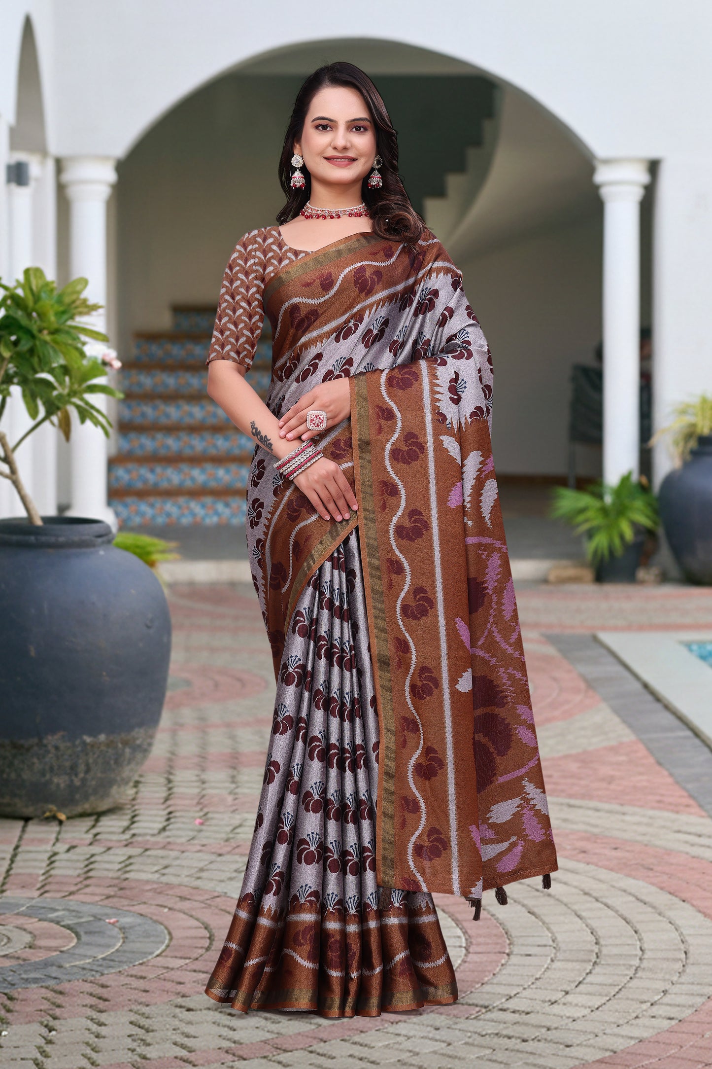 Premium Mal Cotton Designer Saree with Rich Pallu
