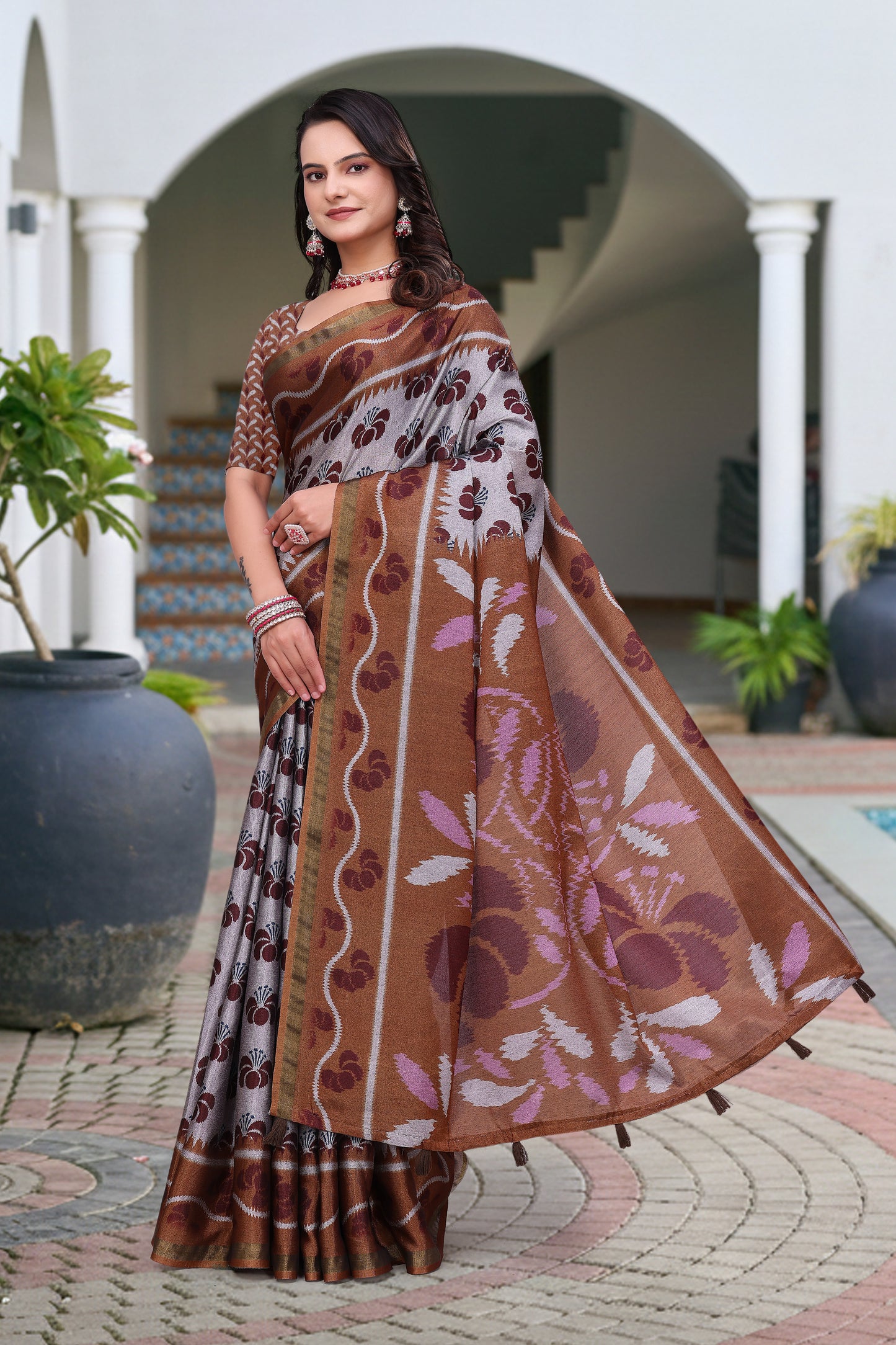 Premium Mal Cotton Designer Saree with Rich Pallu