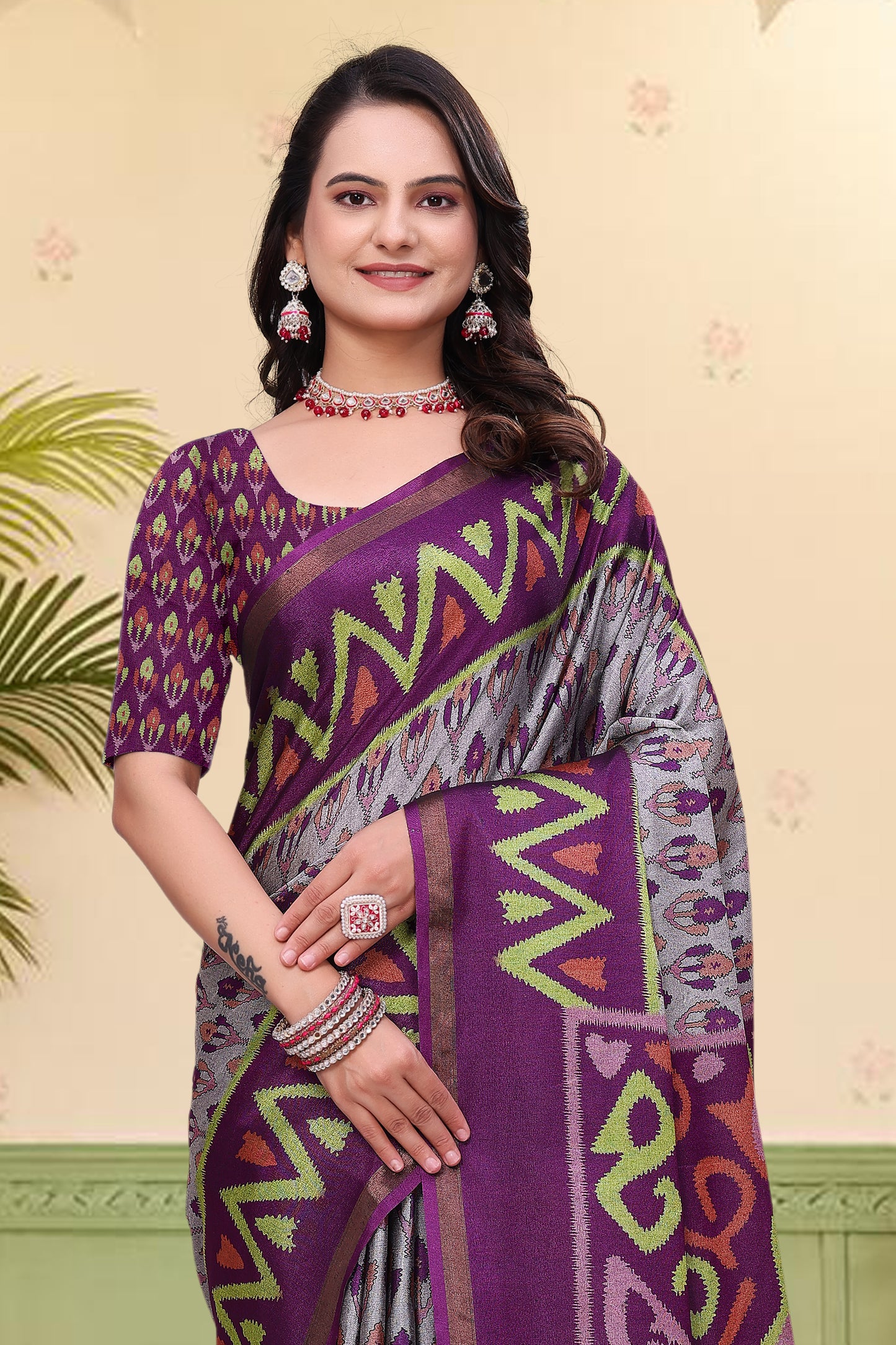 Graceful Traditional Mal Cotton Saree Design