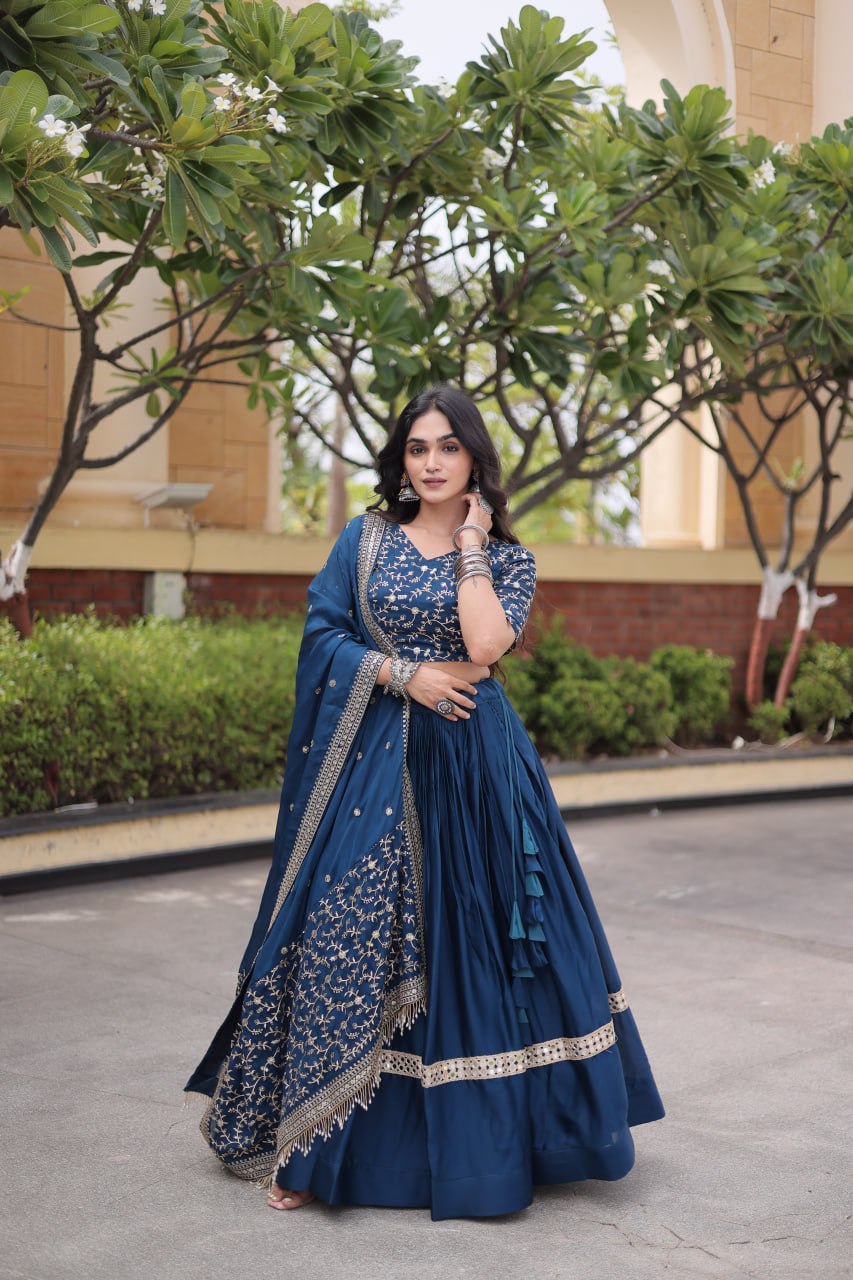 Women’s Designer Embroidered Lehenga Choli with Dupatta – Wedding & Festive Special