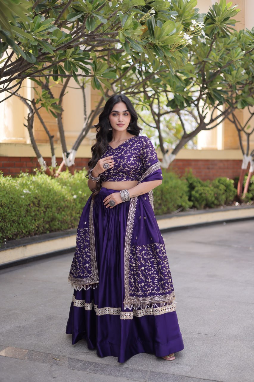 Women’s Designer Embroidered Lehenga Choli with Dupatta – Wedding & Festive Special