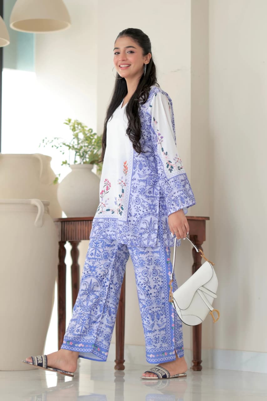 Stylish Floral Print Kurta & Pant Co-Ord Set for Women